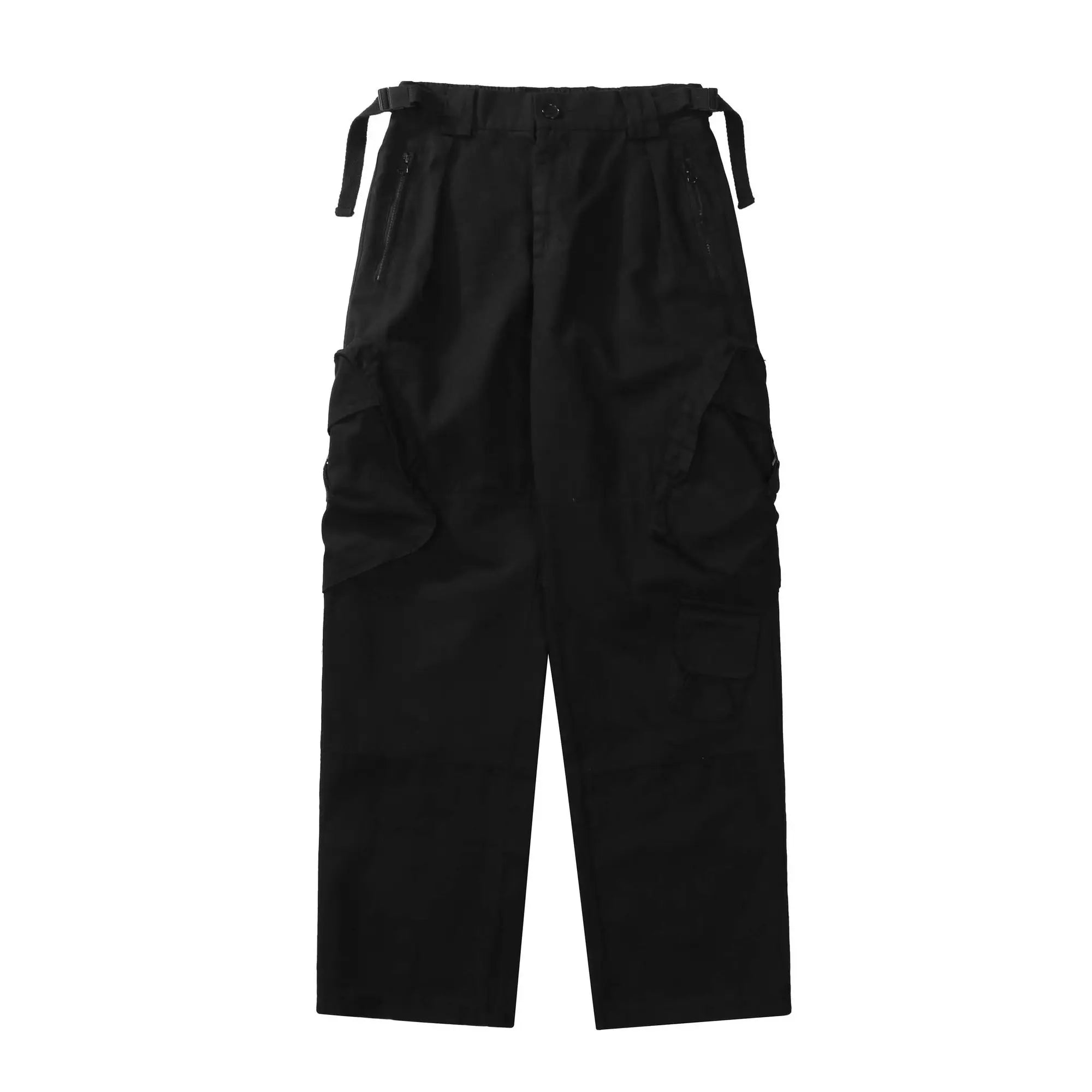 Aidase American Street Fashion Big Pocket Overalls Trousers Loose Casual Design Straight Wide Leg Trousers Mens Clothing Pants aidase-shop