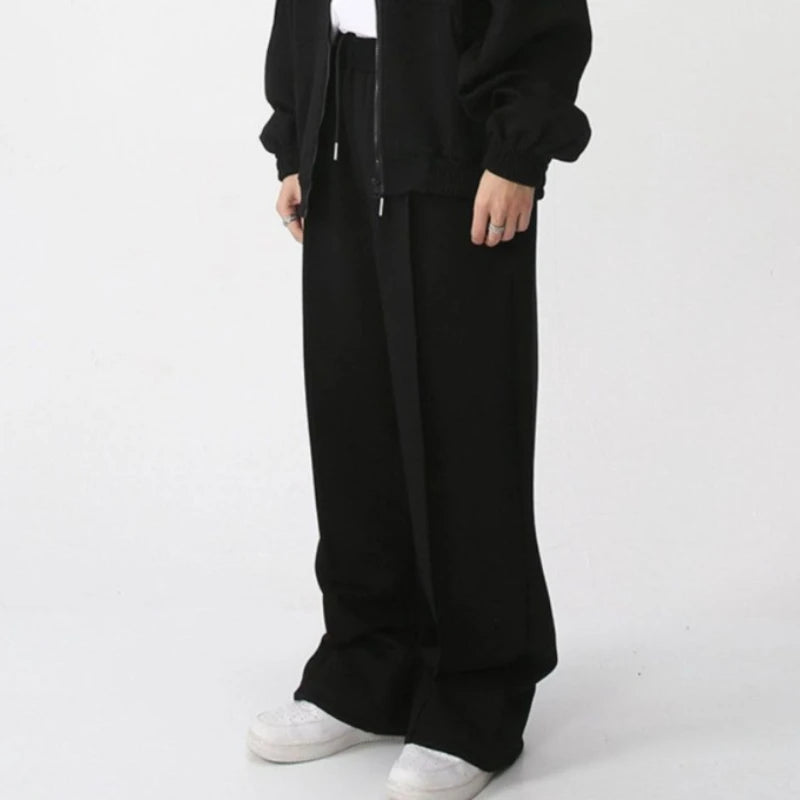 Aidase American High-end Sports Leisure Suits Men High-street Shoulder Pads Stand-up Collar Jackets Korean Style Autumn Casual Pants aidase-shop
