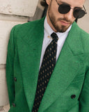 188.35 Aidase Herringbone Men Suits Tailor-Made 2 Pieces Blazer Black Pants Double Breasted Wide Lapel Business Wedding Plus Size Tailored aidase-shop