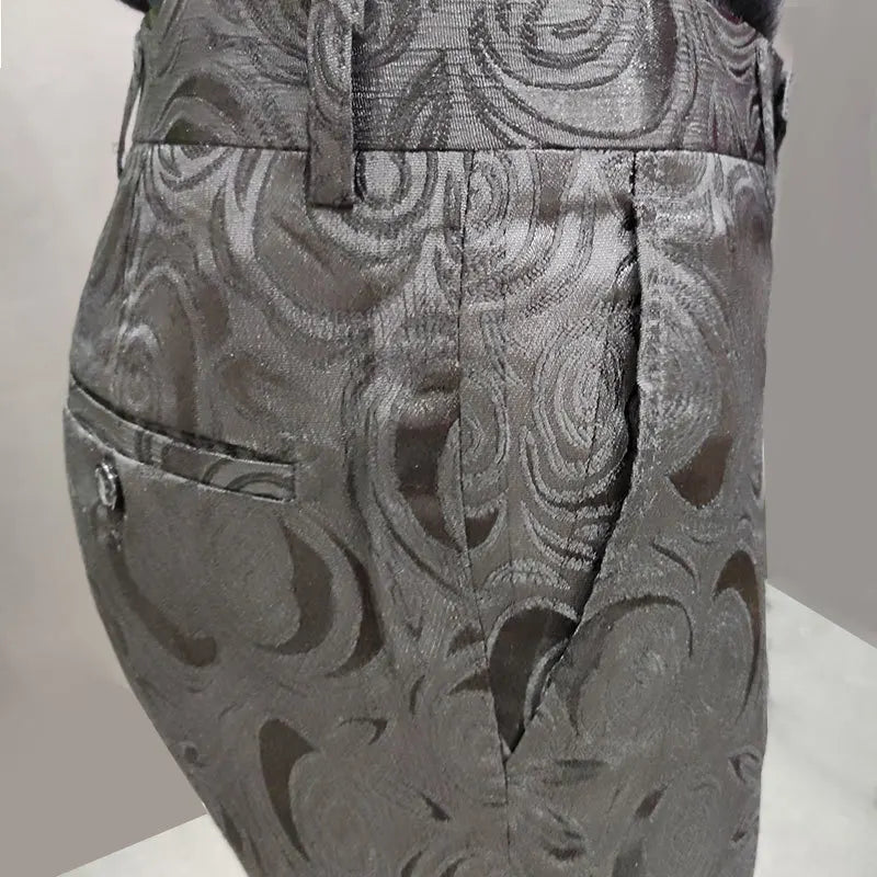 Aidase Luxury White Print Mens Dress Pant Business Casual Office Trousers Ment Ankle Length Pantalon Homme Slim Men Social Trouser aidase-shop