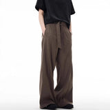 AIDASE  -  American Fashion Brand High-end Draped Trousers for Men and Women Retro Belt Loose Versatile Straight Casual Pants aidase-shop