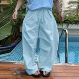 AIDASE  -  Men Cargo Pants Drawstring Solid Color Joggers Casual Trousers Men Streetwear 2025 Quick Dry Fashion Male Pants S-5XL aidase-shop