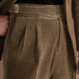 Corduroy High Waist Office Warm Casual Pant Italian Busines Pant Top Quality Straight Trouser Pant For Men Pantalon Para Hombres aidase-shop