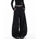 AIDASE  -  Summer New Men's Scimitar Solid Color Trousers American Retro Fashion Trend Street Casual Loose Simple Niche Men's Bottoms aidase-shop