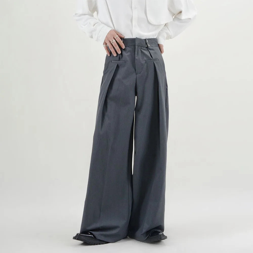 AIDASE  -  New Suit Pants Mens Dress Pants Loose Oversized  Wide Leg Pants Summer Casual Straight Retro Mopping Trousers Formal Trousers aidase-shop