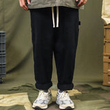 63.62Aidase Patchwork Cargo Pants Men Corduroy Contrast Stitch Trousers Mens Streetwear Loose Casual Pants aidase-shop
