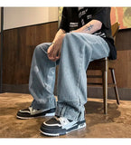 AIDASE  -  Niche Men's Jeans Pocket Reverse Straight-leg Design Male Denim Long Pants 2025 New Fashion Solid Color Trousers 21E6850 aidase-shop