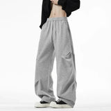 AIDASE  -  High Waist Men Sports Pants American Style Loose Draped Straight Wide Leg Casual Drawstring Trousers Autumn New 21E7679