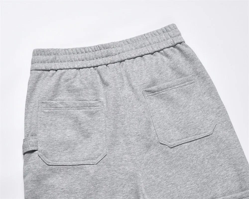 57.15Aidase Multi-Pocket Sweatpants Mens Casual Loose Solid Color Elastic Waist Loose Sports Trousers Men aidase-shop