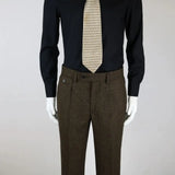 Aidase Men Autumn Winter Men New Long Wool Tweed Trousers Male Office Straight Pants Male Retro Business Casual Suit Pants aidase-shop