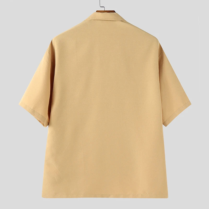 AIDASE  -  Men Shirt Summer Printing Vacation Oversize Lapel Short Sleeve Men Clothing Streetwear 2025 Fashion Casual Tops Men aidase-shop