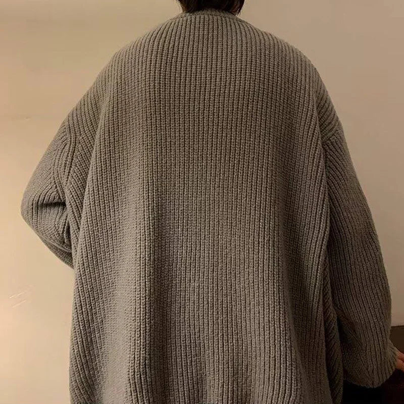 AIDASE  -  Casual Men Knitwear Sweater Square Block Jacquard Patchwork Design Long Sleeve Round Neck Solid Color Pullovers 21E7644 aidase-shop
