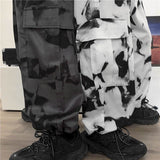 Wide leg pants men women Korean Harajuku high street retro tie-dye Cargo Pants loose hip-hop casual lovers trousers punk bottoms aidase-shop