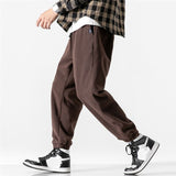 Aidase Men Fleece Pants Loose Autumn Winter Casual Jogging Pants Outdoor Sportwear Sweatpants Tie Feet Elastic Waist Mens Trousers aidase-shop
