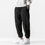 Aidase Men Fleece Pants Loose Autumn Winter Casual Jogging Pants Outdoor Sportwear Sweatpants Tie Feet Elastic Waist Mens Trousers aidase-shop