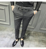Pantalones Hombre Spring Summer New Pants Men Korean Slim Fit Men Casual Pants Streetwear Man Trousers Men Black Gray 28-42 aidase-shop