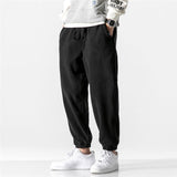 Aidase Men Fleece Pants Loose Autumn Winter Casual Jogging Pants Outdoor Sportwear Sweatpants Tie Feet Elastic Waist Mens Trousers aidase-shop