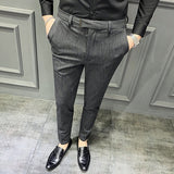 Pantalones Hombre Spring Summer New Pants Men Korean Slim Fit Men Casual Pants Streetwear Man Trousers Men Black Gray 28-42 aidase-shop