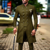 Aidase Suits for Men Groom Tuxedo  Indian Wedding Wear Casual Man Blazer Men Burgundy Suit Slim Wedding Suits (Jacket+Pants) aidase-shop