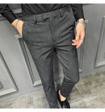 Pantalones Hombre Spring Summer New Pants Men Korean Slim Fit Men Casual Pants Streetwear Man Trousers Men Black Gray 28-42 aidase-shop
