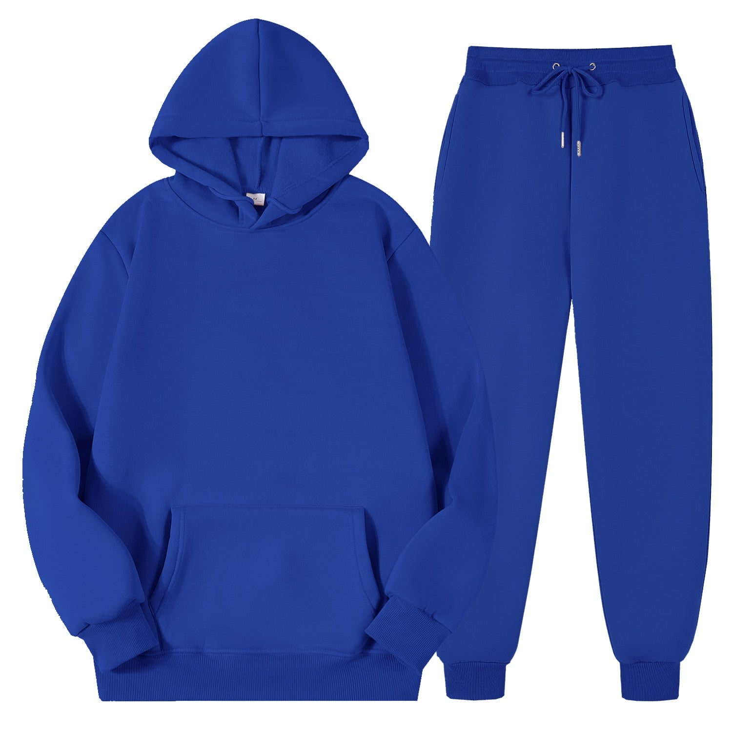 Aidase Men Women Casual Sweatshirt Suit Autumn Winter Solid Color Pullover and Long Pant 2-piece Set Men Slim Fleece Jogger Sports Suit aidase-shop