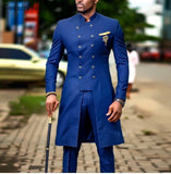 Aidase Suits for Men Groom Tuxedo  Indian Wedding Wear Casual Man Blazer Men Burgundy Suit Slim Wedding Suits (Jacket+Pants) aidase-shop
