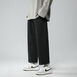 Legible Men's Pants Retro Ankle Length Casual Cotton Pant Male Elastic Waist Loose Pant Man