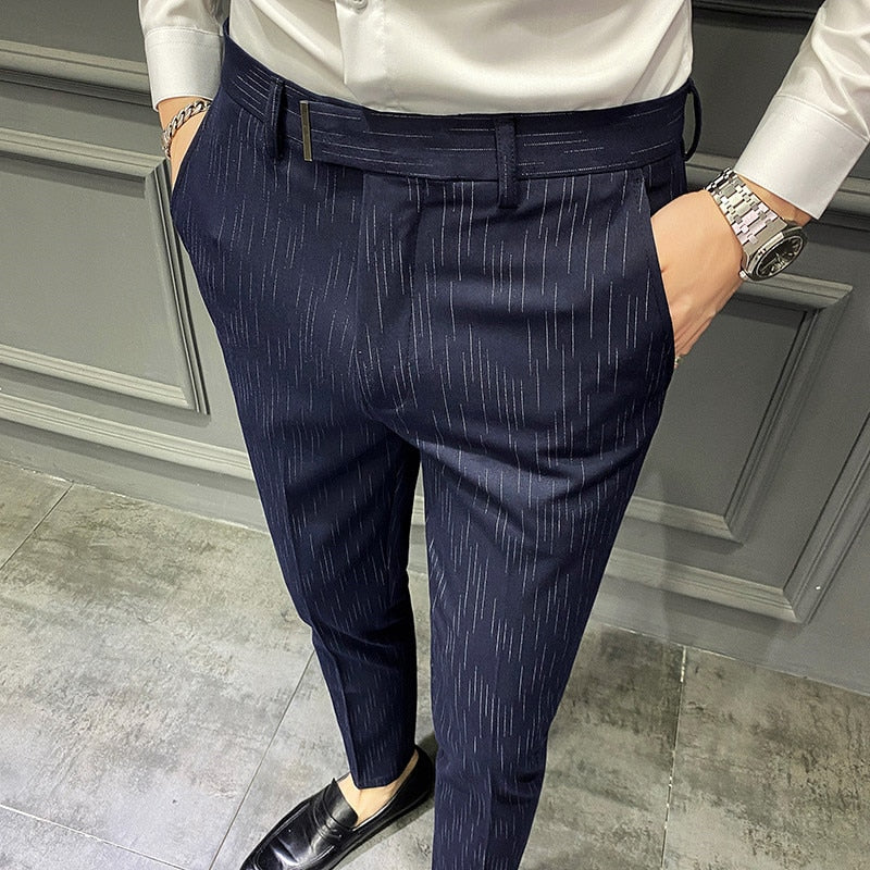 Pantalones Hombre Spring Summer New Pants Men Korean Slim Fit Men Casual Pants Streetwear Man Trousers Men Black Gray 28-42 aidase-shop