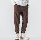 Aidase Men Fleece Pants Loose Autumn Winter Casual Jogging Pants Outdoor Sportwear Sweatpants Tie Feet Elastic Waist Mens Trousers aidase-shop