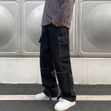 Aidase Men Wide Leg Jeans Hip Hop Casual Men's Straight Baggy Denim Pants Streetwear Skateboard Pant Neutral Trousers Plus Size S-5XL aidase-shop