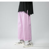 Legible Men's Pants Retro Ankle Length Casual Cotton Pant Male Elastic Waist Loose Pant Man aidase-shop