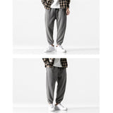 Aidase Men Fleece Pants Loose Autumn Winter Casual Jogging Pants Outdoor Sportwear Sweatpants Tie Feet Elastic Waist Mens Trousers aidase-shop