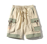 Aidase  2022 Summer Cargo Shorts With Pockets Cotton Streetwear Casual Men's Shorts Ribbons Bermuda Short Pants Men шорты мужские aidase-shop