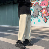 Cotton Wide-leg Jeans Men's Fashion Casual Solid Color Retro Jeans Men Streetwear Loose Hip-hop Straight Denim Pants Mens M-2XL aidase-shop