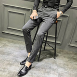 Pantalones Hombre Spring Summer New Pants Men Korean Slim Fit Men Casual Pants Streetwear Man Trousers Men Black Gray 28-42 aidase-shop