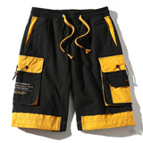 Aidase  2022 Summer Cargo Shorts With Pockets Cotton Streetwear Casual Men's Shorts Ribbons Bermuda Short Pants Men шорты мужские aidase-shop