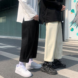 Cotton Wide-leg Jeans Men's Fashion Casual Solid Color Retro Jeans Men Streetwear Loose Hip-hop Straight Denim Pants Mens M-2XL aidase-shop