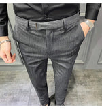 Pantalones Hombre Spring Summer New Pants Men Korean Slim Fit Men Casual Pants Streetwear Man Trousers Men Black Gray 28-42 aidase-shop