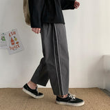 Summer Thin Casual Pants Men Fashion Solid Color Drawstring Joggers Pants Men Streetwear Loose Hip Hop Trousers Mens M-2XL aidase-shop