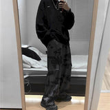 Wide leg pants men women Korean Harajuku high street retro tie-dye Cargo Pants loose hip-hop casual lovers trousers punk bottoms aidase-shop