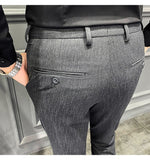 Pantalones Hombre Spring Summer New Pants Men Korean Slim Fit Men Casual Pants Streetwear Man Trousers Men Black Gray 28-42 aidase-shop