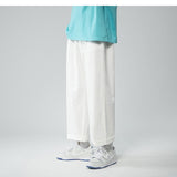 Legible Men's Pants Retro Ankle Length Casual Cotton Pant Male Elastic Waist Loose Pant Man aidase-shop