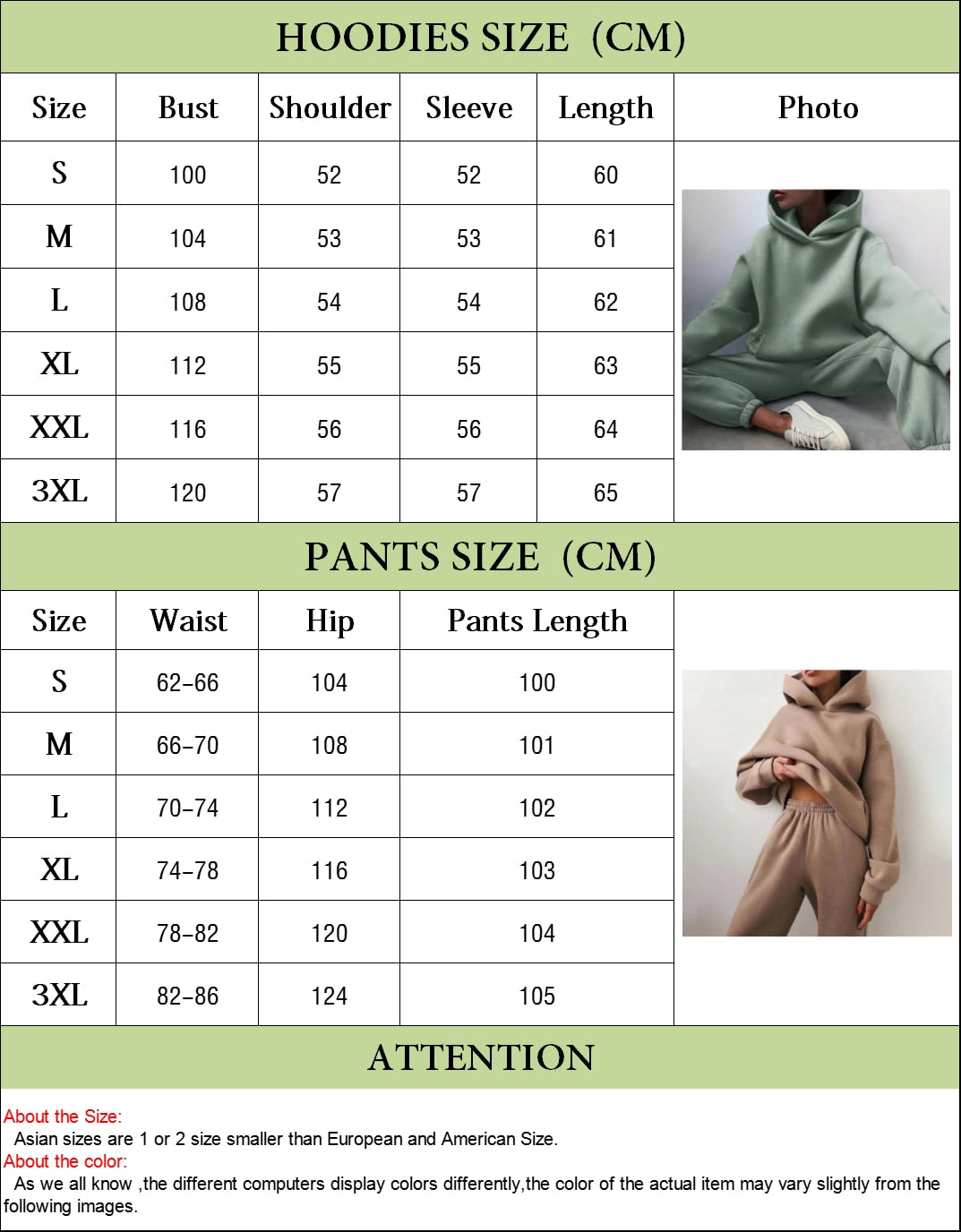 Women's Tracksuit Casual Solid Long Sleeve Hooded Sport Suits Autumn Warm Hoodie Sweatshirts and Long Pant Fleece Two Piece Sets aidase-shop