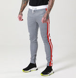 Street Style Casual Sweatpants Men Running Sports Striped Pant Man Jogger Trousers aidase-shop
