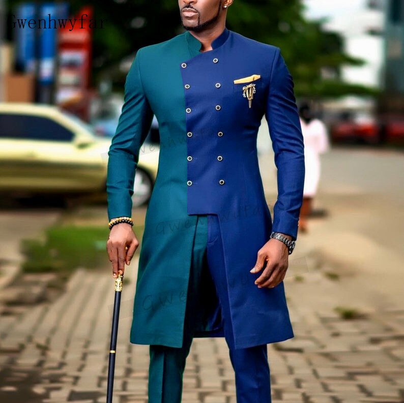 Aidase Suits for Men Groom Tuxedo  Indian Wedding Wear Casual Man Blazer Men Burgundy Suit Slim Wedding Suits (Jacket+Pants) aidase-shop