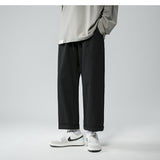 Legible Men's Pants Retro Ankle Length Casual Cotton Pant Male Elastic Waist Loose Pant Man aidase-shop