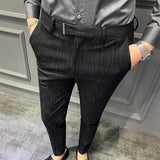 Pantalones Hombre Spring Summer New Pants Men Korean Slim Fit Men Casual Pants Streetwear Man Trousers Men Black Gray 28-42 aidase-shop