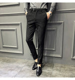 Pantalones Hombre Spring Summer New Pants Men Korean Slim Fit Men Casual Pants Streetwear Man Trousers Men Black Gray 28-42 aidase-shop