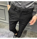 Pantalones Hombre Spring Summer New Pants Men Korean Slim Fit Men Casual Pants Streetwear Man Trousers Men Black Gray 28-42 aidase-shop
