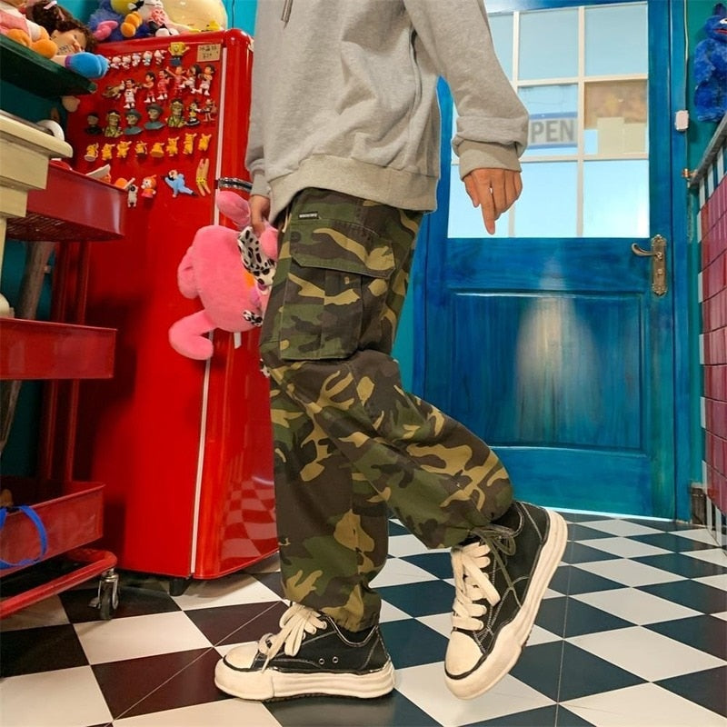 Aidase  Cargo Pants Men Hip Hop Camouflage Pants Hippie Fashion Camouflage Clothing Streetwear Joggers Casual Trousers Men aidase-shop